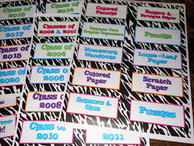 Classroom Labels: First Step for Classroom Organization
