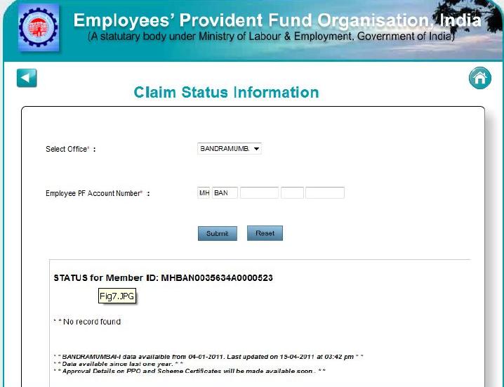 how to find pf account number using establishment code