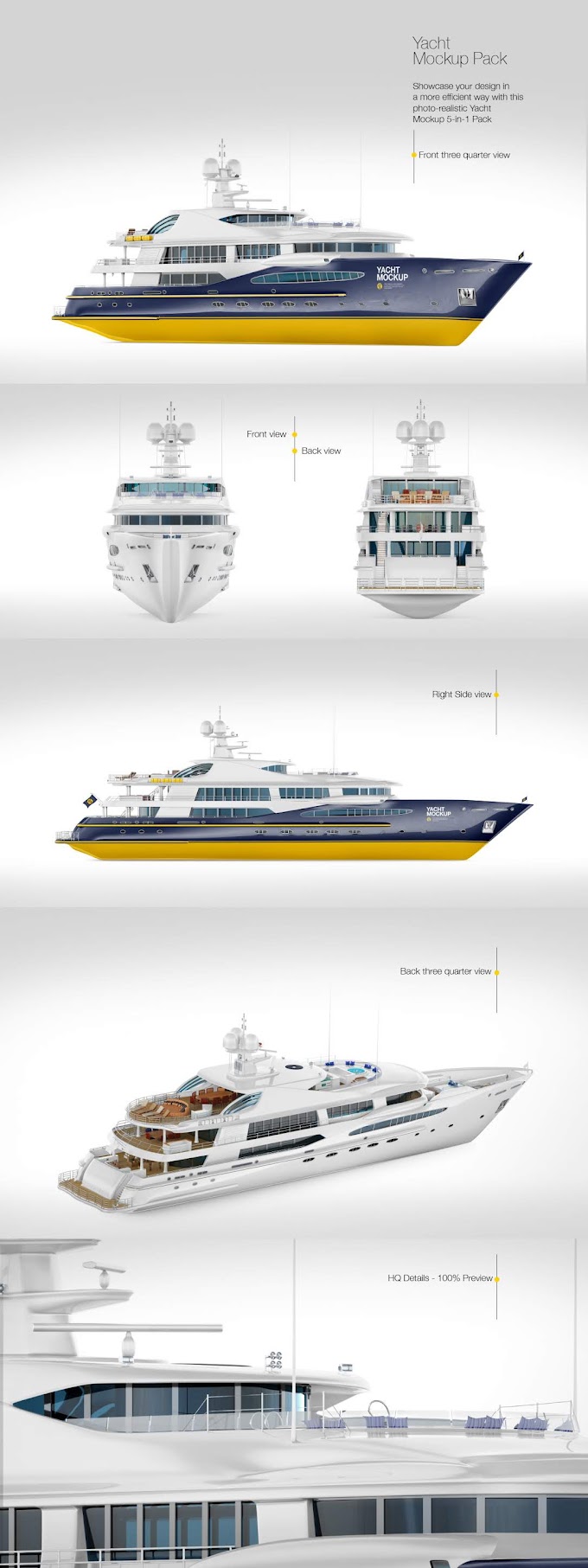 Download Yacht Mockup Pack PSD Mockup Templates