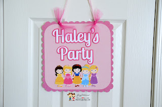 princess party door sign