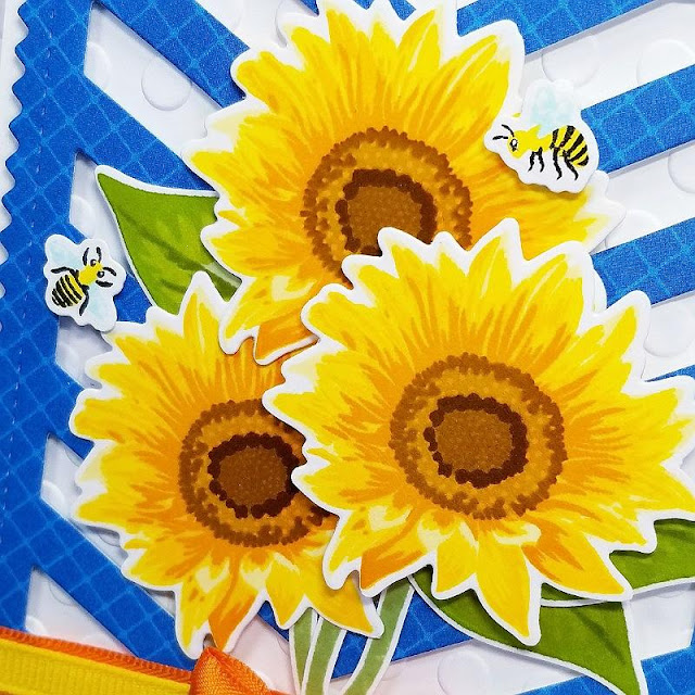 Sunny Studio Stamps: Sunflower Fields Fancy Frames Dies Frilly Frames Dies Thank You Card by Ana Anderson Sunny Studio Stamps: Sunflower Fields Fancy Frames Dies Frilly Frames Dies Thank You Card by Ana Anderson