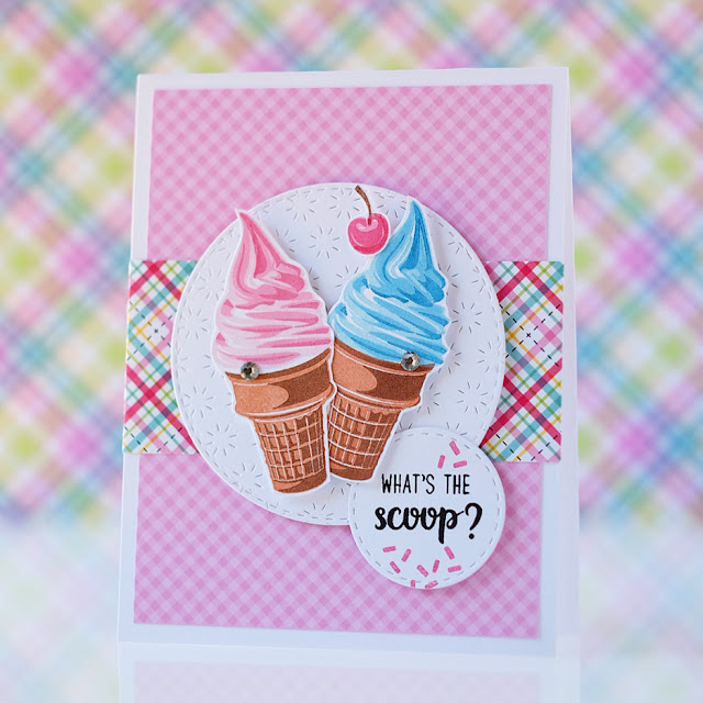 Sunny Studio Stamps: Two Scoops Customer Card Share by Wanda Guess