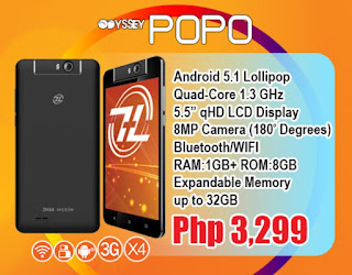 ZH&K Mobile Announces Odyssey POPO, Quad Core with Rotating Camera for Php3,299