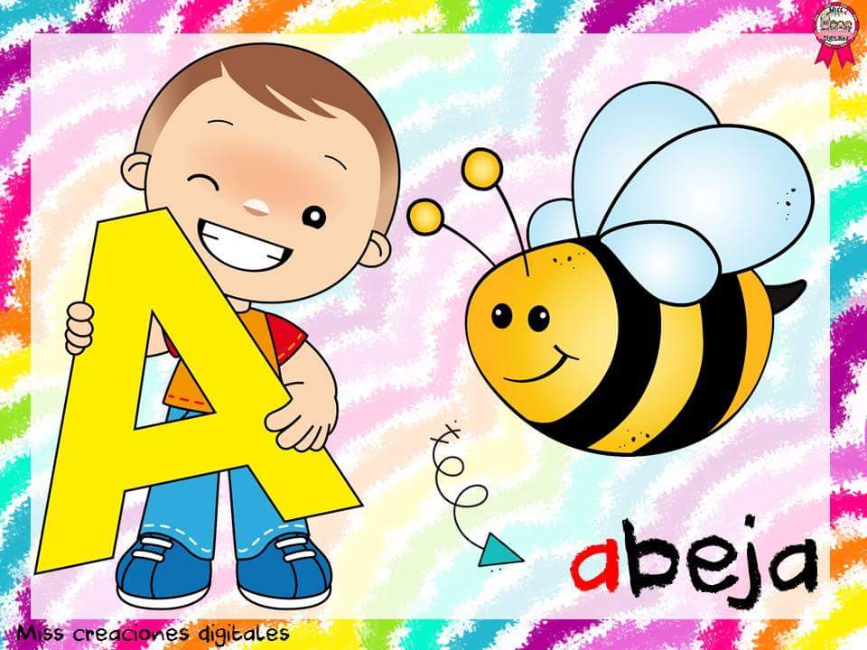 Maestra Educación Preescolar vocales mayúsculas