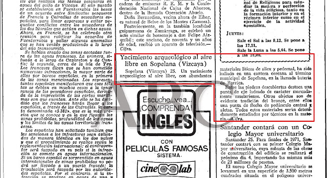 Noticias antiguas de Sopelana (Sopela)