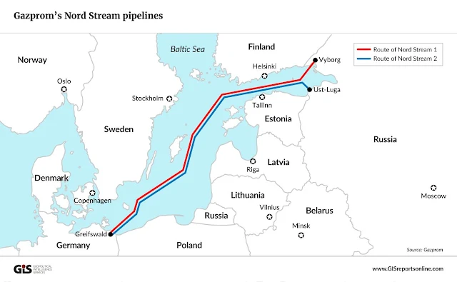 Gazprom's Nord Stream Pipelines - GISreportsonline.com
