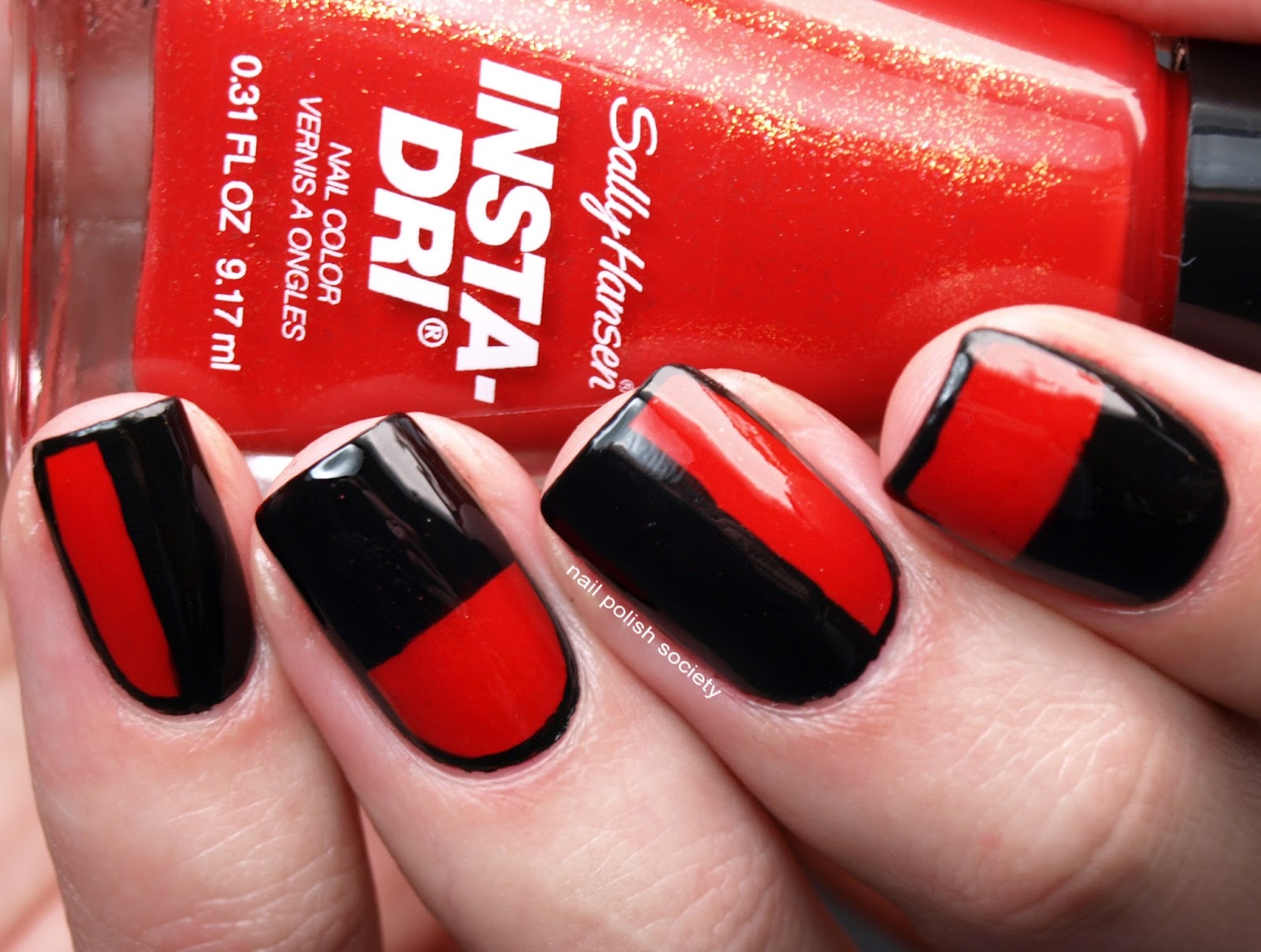 Nail Polish Society 40 Great Nail Art Ideas Red + Half & Half