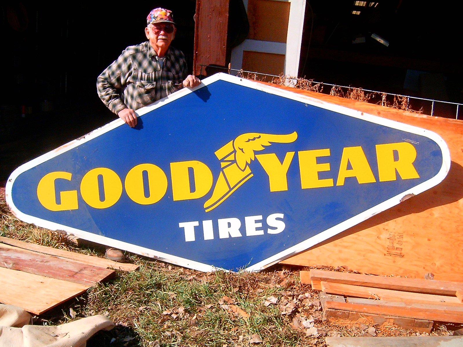 TOMMY'S COLORADO GARAGE SALE ''GOODYEAR'' SIGN