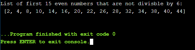 Geek4Tutorial.com: Python program to Create a list of the first 15 even ...