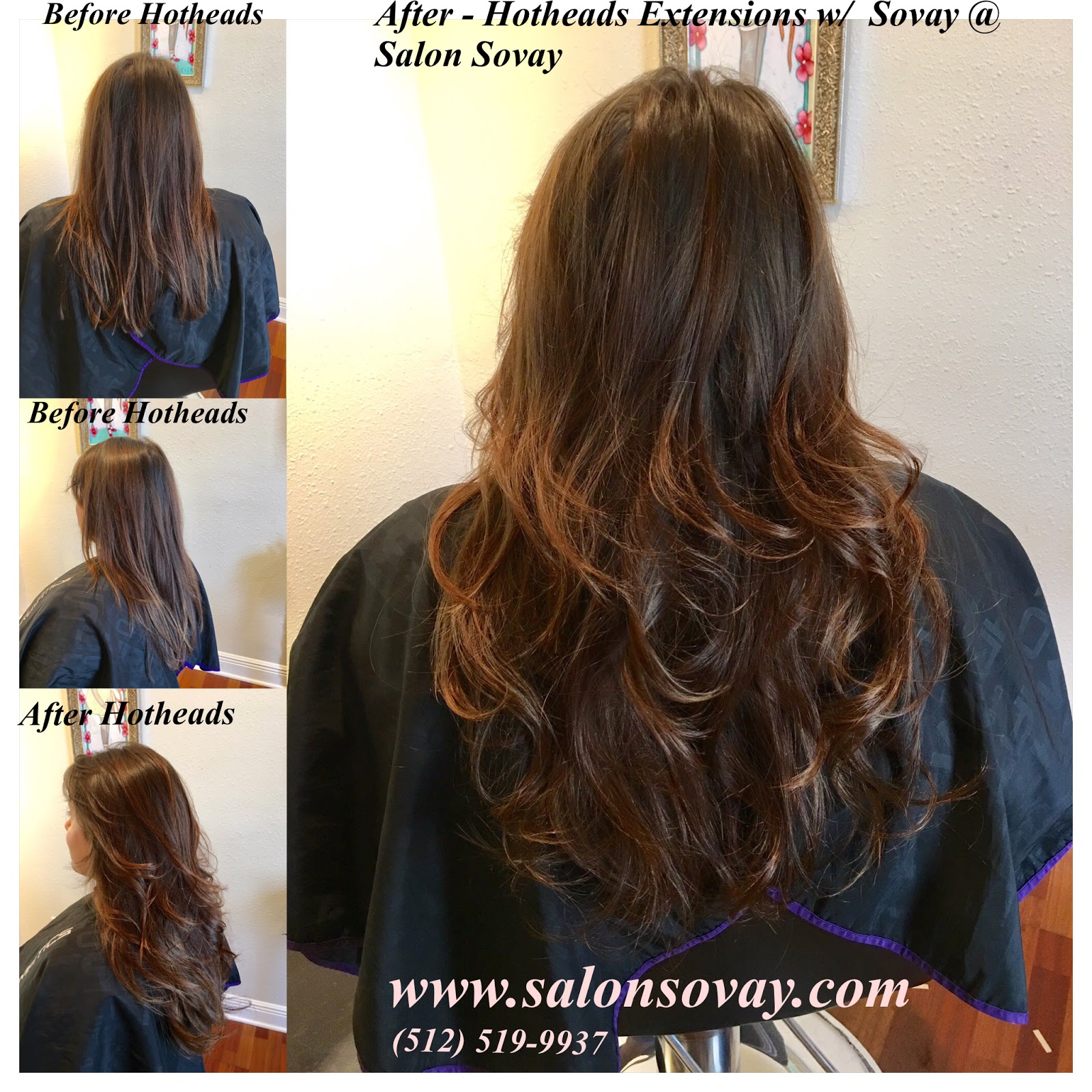 Beautiful Hotheads Hair Extensions in Austin Texas by Sovay Salon Sovay