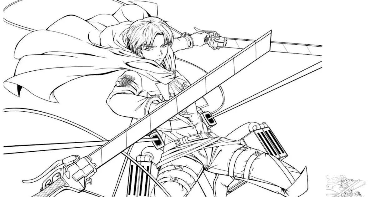 Coloring Page Of Levi Ackerman (Attack On Titan)