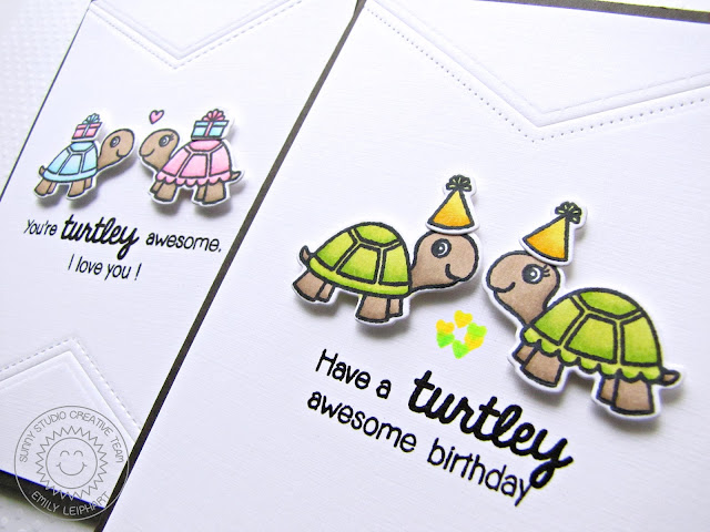 Sunny Studio Stamps: You're Turtley Awesome Card by Emily Leiphart.