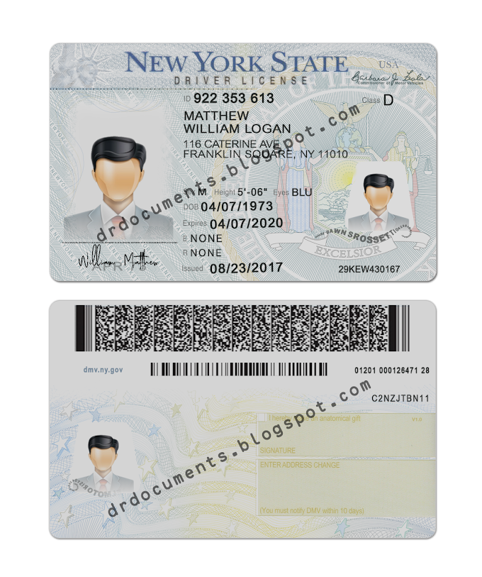 Ny Drivers License Template