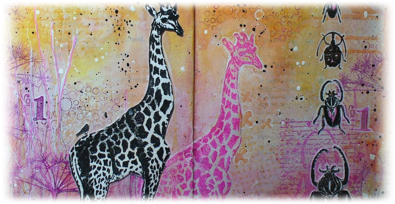 Paperartsy 2020 8 Popping Pink A Pink Giraffe With Hp By Ellie