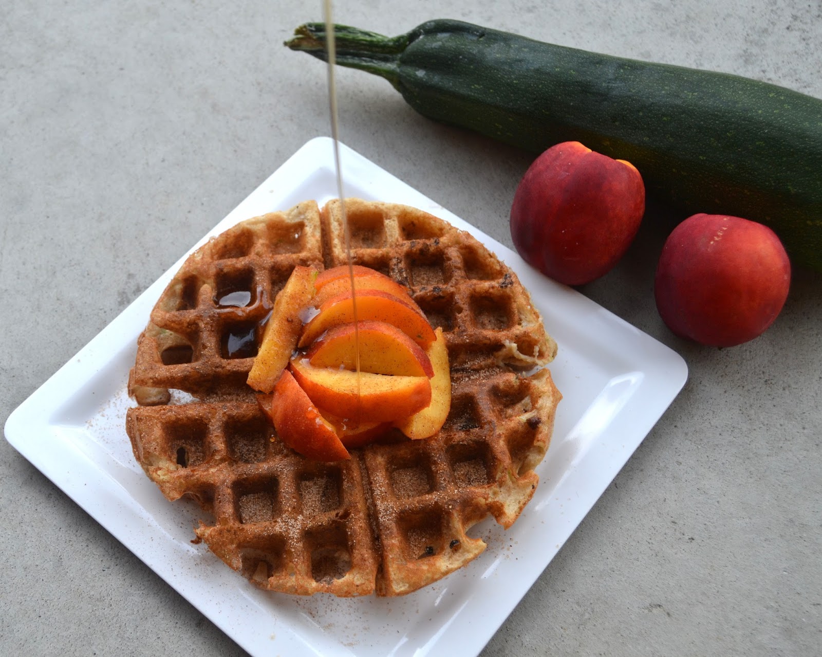 Peach Zucchini Protein Waffles The Nutritionist Reviews