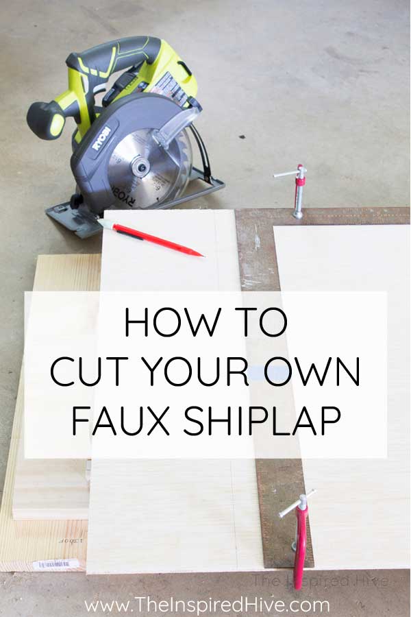Cut faux shiplap with circular saw
