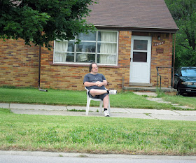 man sitting all alone