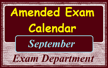 Amended Exam Calendar - September 