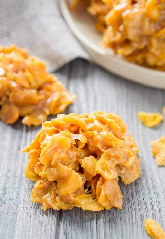 Peanut Butter Cornflake Cookies (no bake) Cook, Taste, Eat