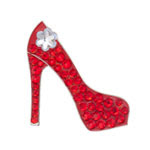 seema sparkle red shoe