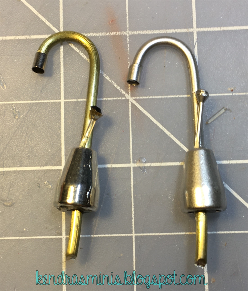 Kendra's Minis Miniature Kitchen Faucet Tutorial for the Dollhouse