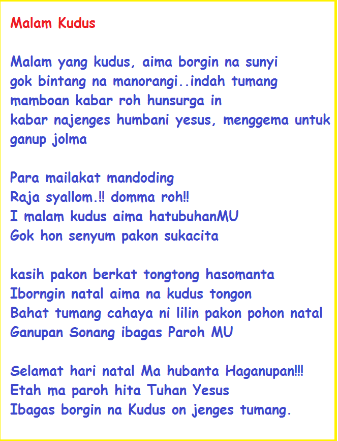 Puisi Natal Bahasa Batak Simalungun Bangpurba Com