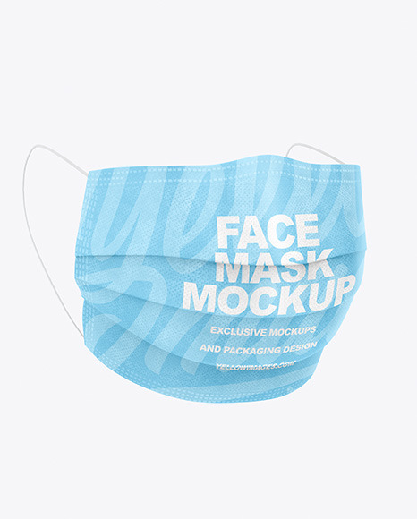 Download Free Medical Face Mask Mockup PSD Mockup Template