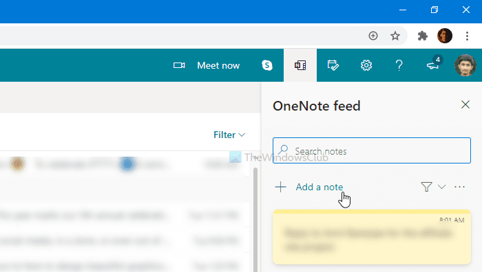 OutlookWebからメモを追加してタスクを作成する方法