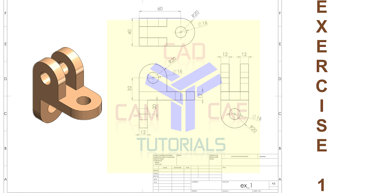 CAD CAM CAE TUTORIALS: 2D DRAWINGS || BEGINNER's TUTORIALS