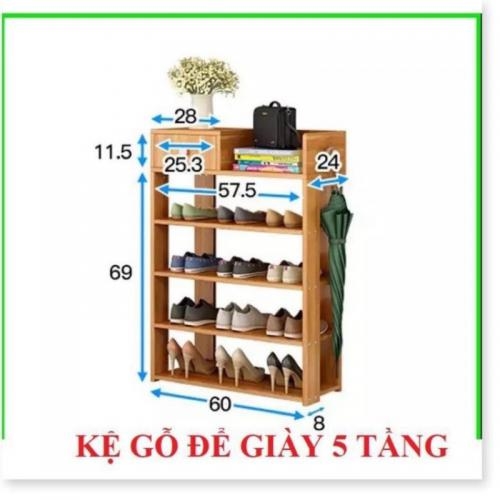 KỆ GIÀY GỖ