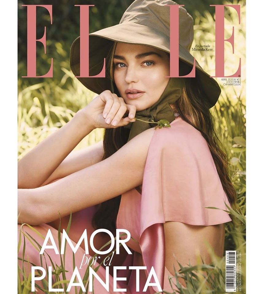 Miranda Kerr is fresh faced for Elle Spain April 2020