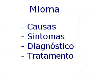 Mioma causas sintomas diagnóstico tratamento prevenção riscos complicações