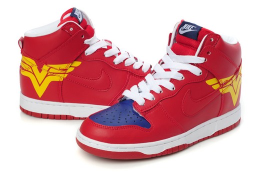 Wonder Woman Shoes Nike Dunks Superhero High Tops | Colorful Nikes