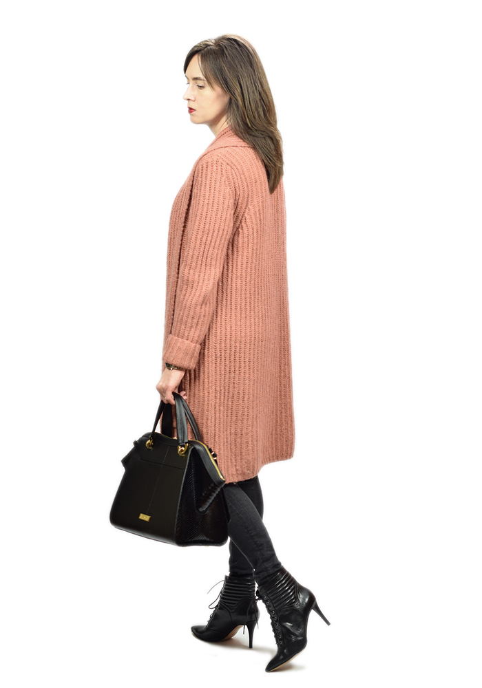 nine west plaid sweater coatigan