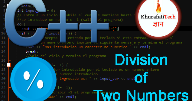 C++ Program for Division of Two Numbers
