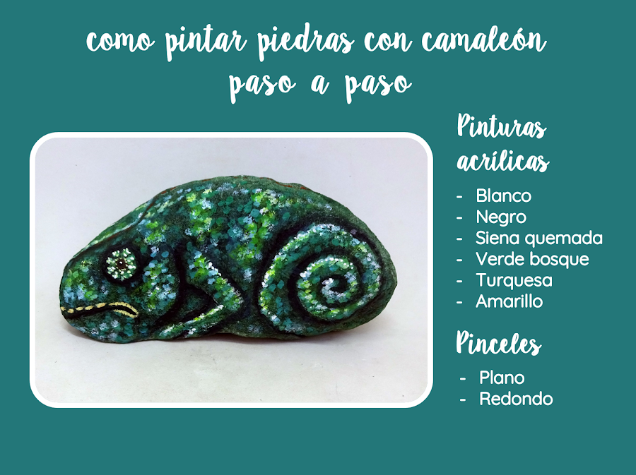 COMO PINTAR PIEDRAS CON CAMALEÓN