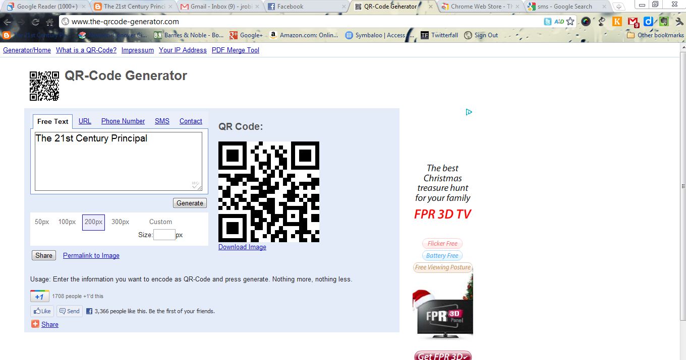 The 21st Century Principal Free and Easy to Use QRCode Generator for