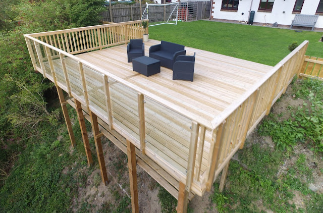 More high level decks and sloping gardens