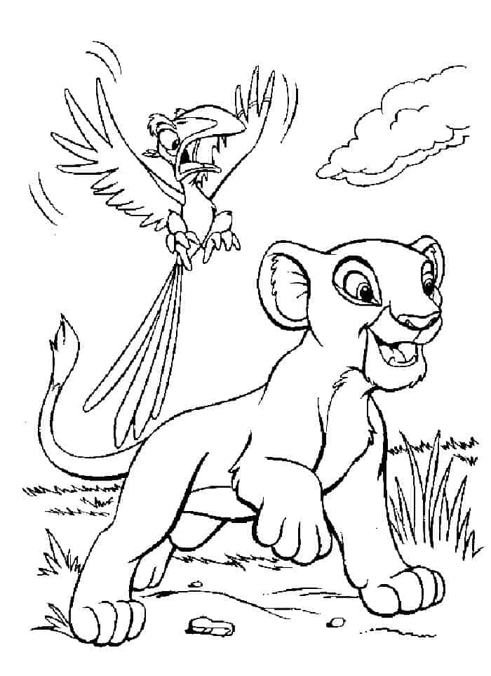 Cartoon Lion King Coloring Pages for Kids - Yuk Sebar