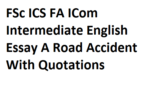 Road accident essay 150 words picture