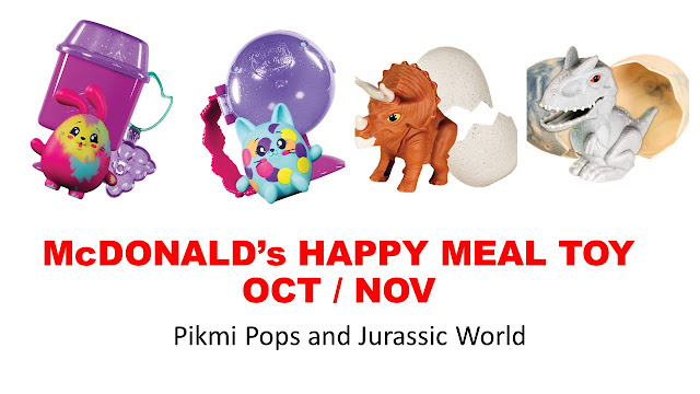 McDonald's Happy Meal Toy October / November 2020 : Jurassic World and Pikmi Pops