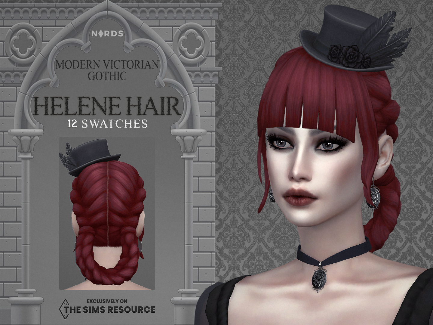 Helene Sims 4 CC Hair