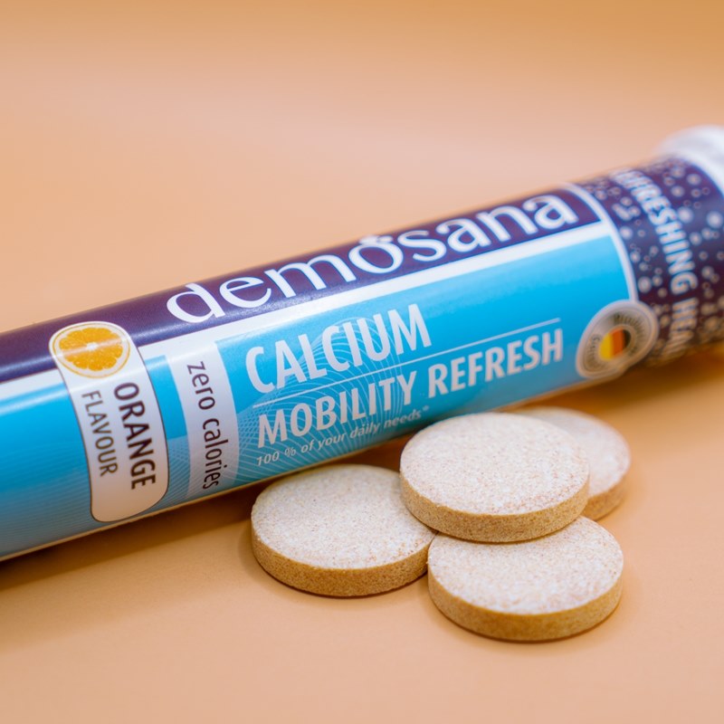Demosana Viên sủi bổ sung Canxi vị cam Calcium Mobility Refresh Orange Flavour 20 viên