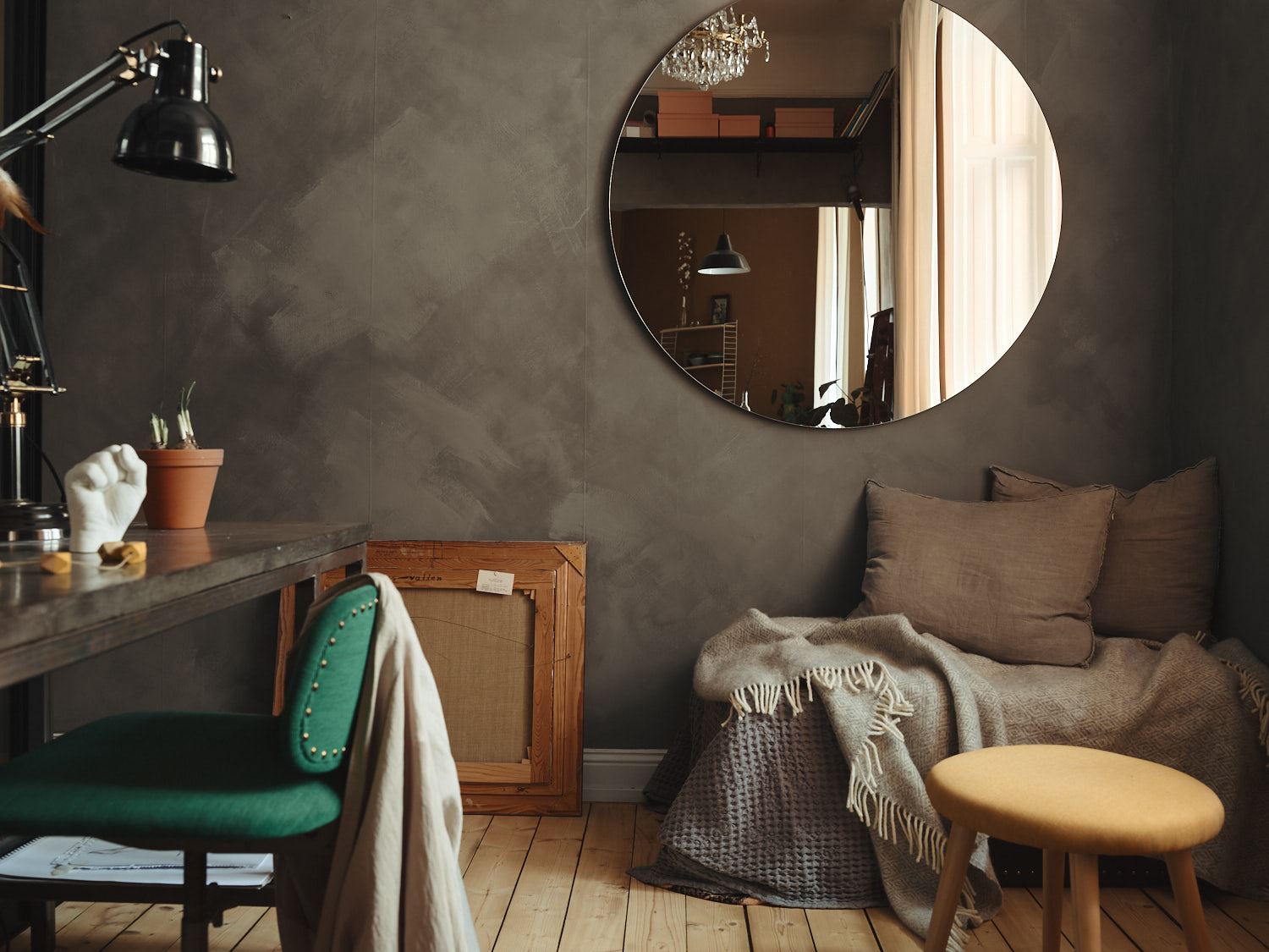 A Scandi apartment in warm caramel hues