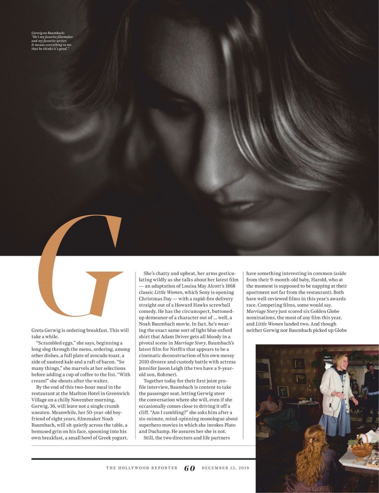 Greta Gerwig – The Hollywood Reporter 12/13/2019 Issue