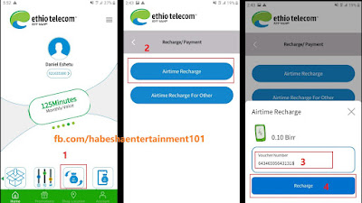 How to recharge balance using My Ethiotel