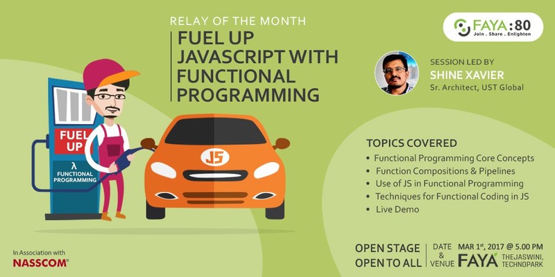 Functional Javascript by Shine Xavier at FAYA Technopark Trivandrum
