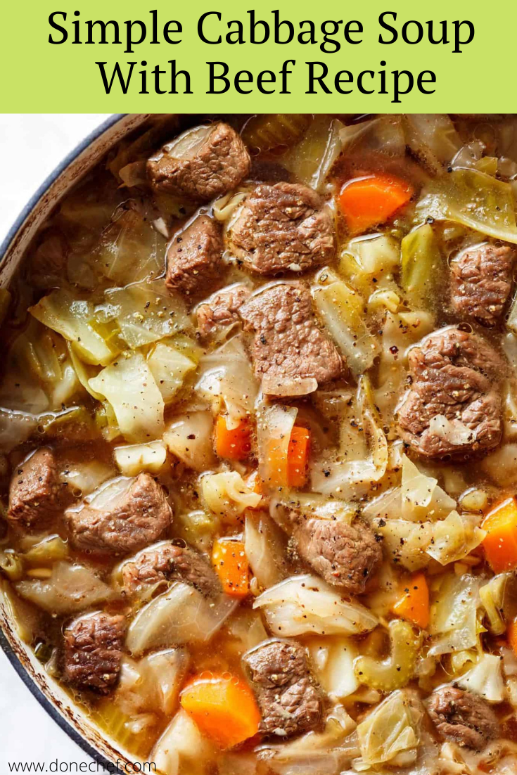 Simple Cabbage Soup With Beef Recipe