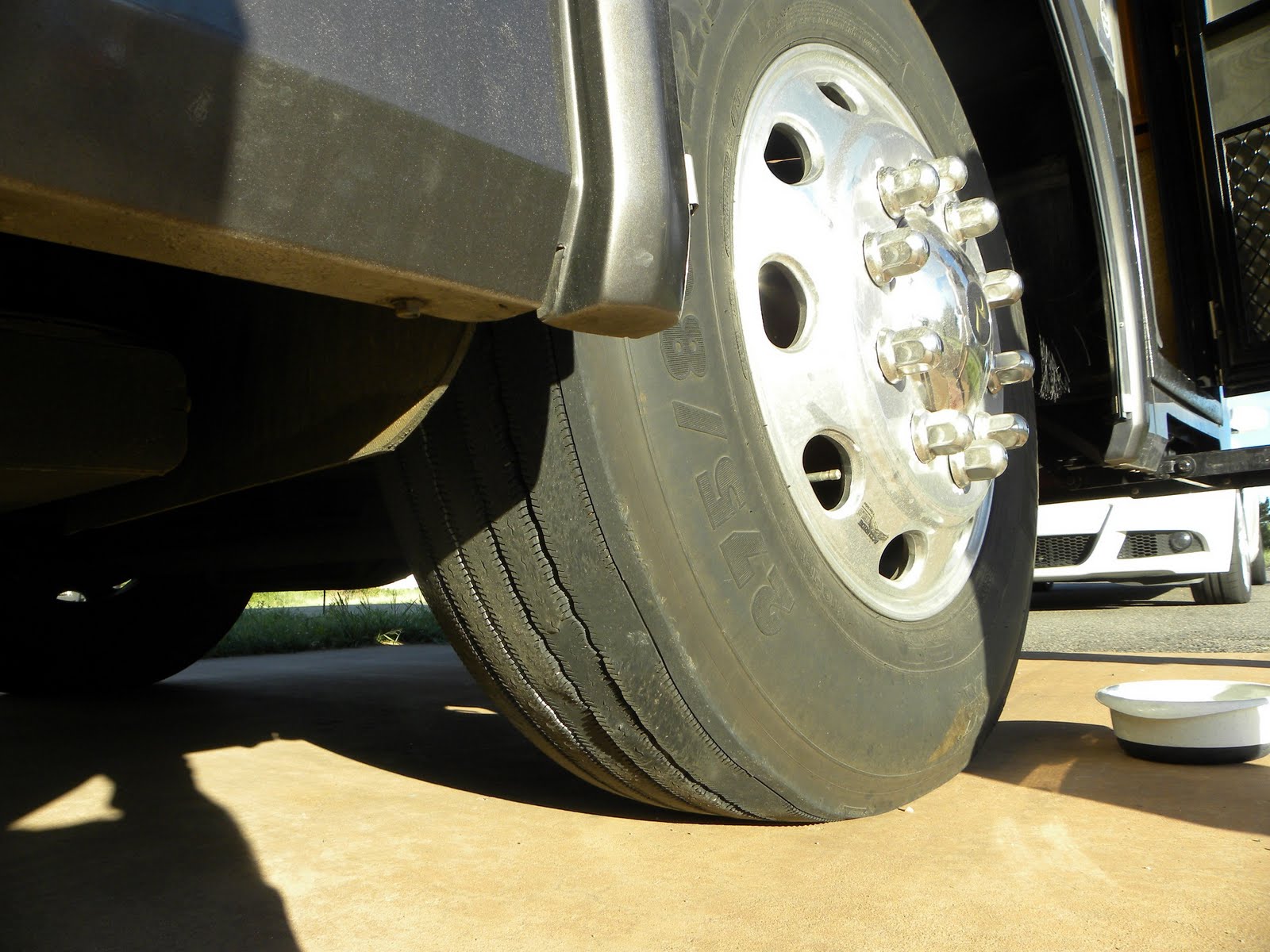 Steve and Judy's travel blog Strange tire wear