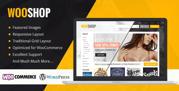 Wooshop – Responsive WordPress Woocommerce Theme